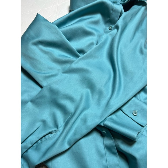 Coldwater Creek Teal Button Down Shirt - Picture 8 of 12